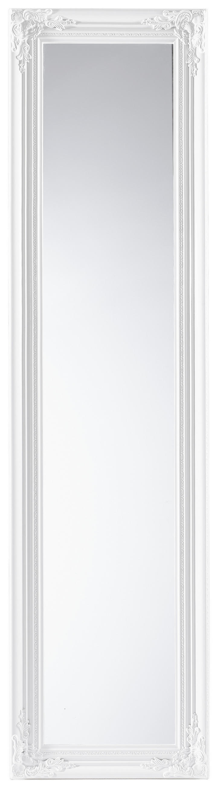 SAMOSTOJEĆE OGLEDALO 44/168/5 cm - bijela/bijela visoki sjaj, Lifestyle, staklo/drvo (44/168/5cm) - Carryhome