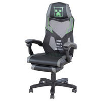 GAMINGSTUHL Grau Kunststoff, Textil   - Grau/Grün, MODERN, Kunststoff/Textil (61/114,5/62,5cm) - Minecraft