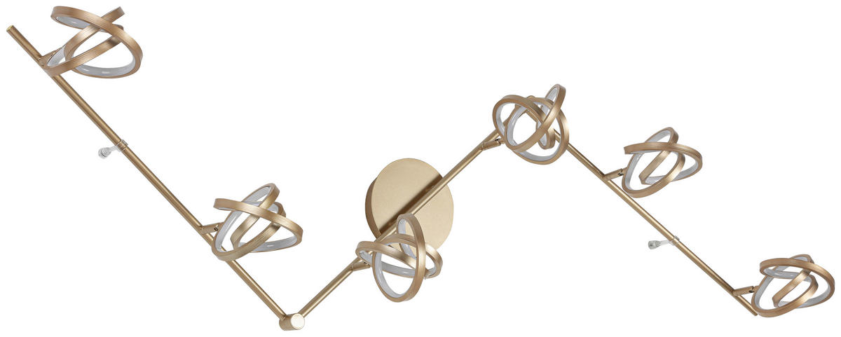 DECKENLEUCHTE 180/14/23,2 cm   - Weiß/Cappuccino, Trend, Kunststoff/Metall (180/14/23,2cm) - Novel