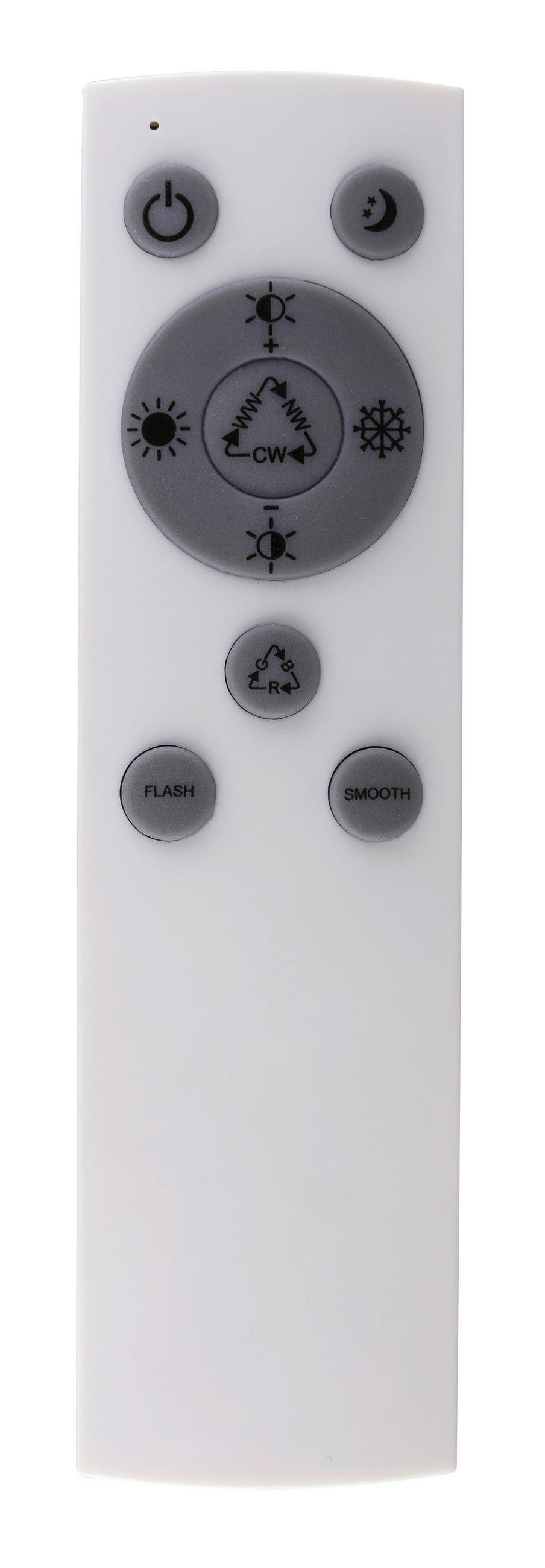 LED-DECKENLEUCHTE Carry 53/8,3 cm  - Klar/Silberfarben, Design, Kunststoff/Metall (53/8,3cm) - Globo