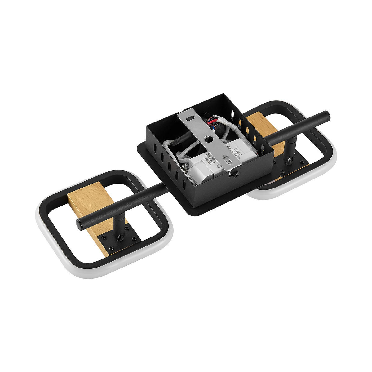 LED-STRAHLER Miriam 32/13,5/12 cm   - Eschefarben/Schwarz, Design, Holz/Kunststoff (32/13,5/12cm) - Novel