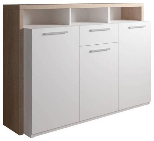 SIDEBOARD Mammut  in 130/94/40 cm  - Silberfarben/Braun, Trend, Holzwerkstoff/Kunststoff (130/94/40cm) - Xora