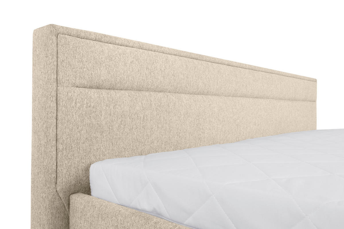 POLSTERBETT Lattenrost, Bettkasten, Matratze 160/200 cm  in Beige  - Beige, MODERN, Holz/Kunststoff (160/200cm) - MID.YOU