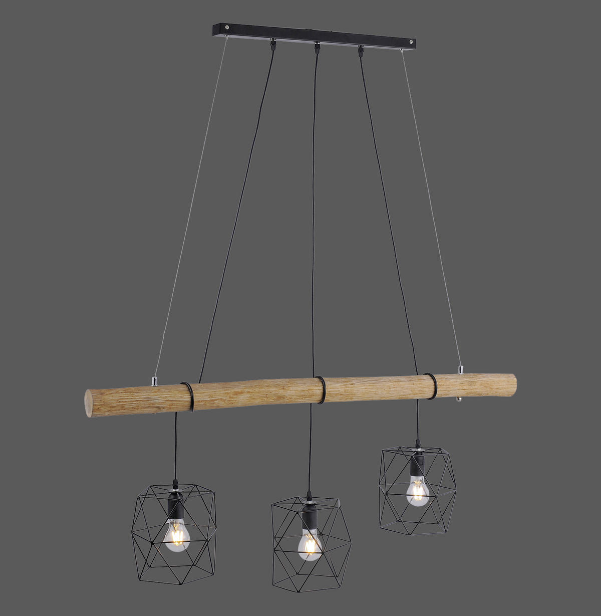 HÄNGELEUCHTE 120/20/120 cm    - Modern, Holz/Metall (120/20/120cm)