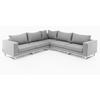 LOUNGEGARNITUR 288/217 cm Aluminium  - Silberfarben/Hellgrau, Basics, Kunststoff/Textil (288/217cm) - Kettler