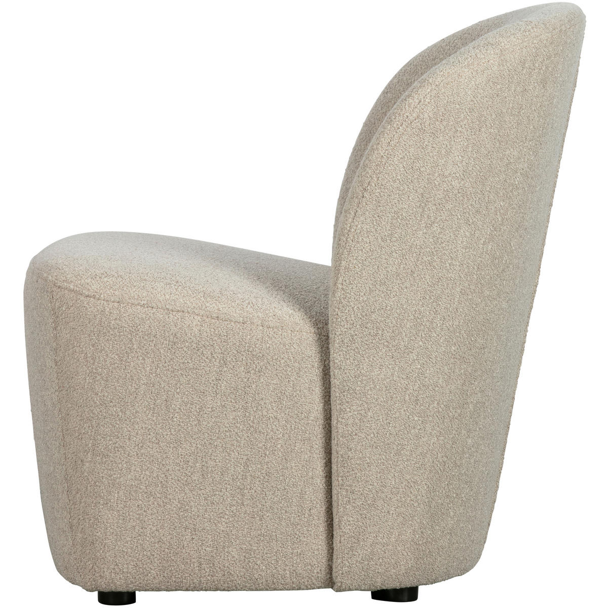 SESSEL in Bouclé Naturfarben  - Schwarz/Naturfarben, Design, Kunststoff/Textil (68/75/72cm) - Livetastic