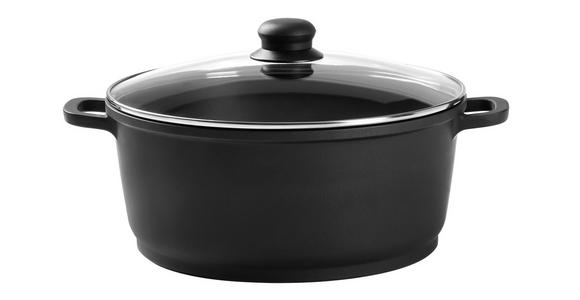 KOCHTOPF 6,2 L - Klar/Schwarz, Basics, Glas/Metall (28/12,5cm) - Homeware Profession.