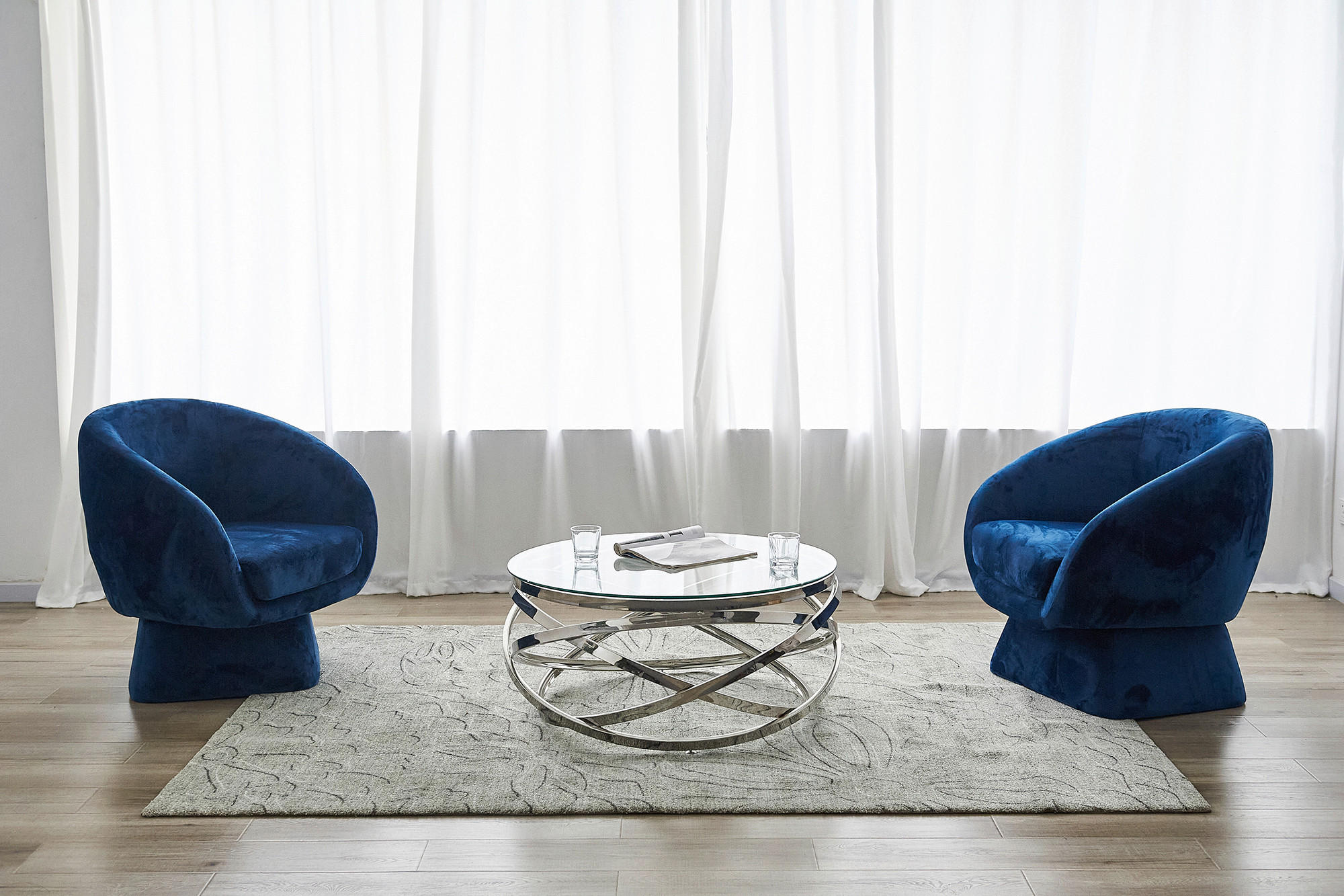 COUCHTISCH in Metall, Glas 80/80/42 cm  - Klar/Silberfarben, Design, Glas/Metall (80/80/42cm) - Livetastic