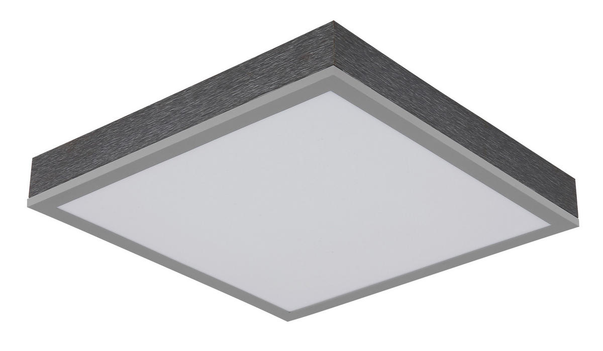 STROPNÉ LED SVIETIDLO, 30/30/6 cm - biela/strieborná, Konventionell, kov/plast (30/30/6cm) - Globo