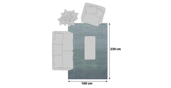 HOCHFLORTEPPICH 160/230 cm ATA 7000 Beige - Beige, Design, Textil (160/230cm) - Novel