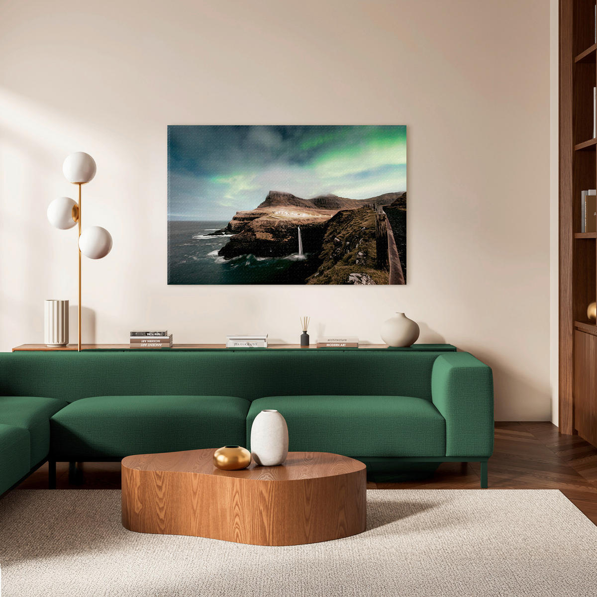 LEINWANDBILD Landschaft & Natur 85/113 cm  - Multicolor/Grün, Basics, Holz/Textil (85/113cm)