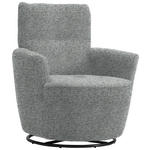 SESSEL in Chenille, Flachgewebe Grau, Pastellblau  - Pastellblau/Schwarz, Design, Textil/Metall (81/92/84cm) - Xora