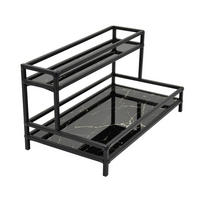 DRŽAČ ZA NAKIT      - crna, Osnovno, staklo/metal (12/13/23cm)