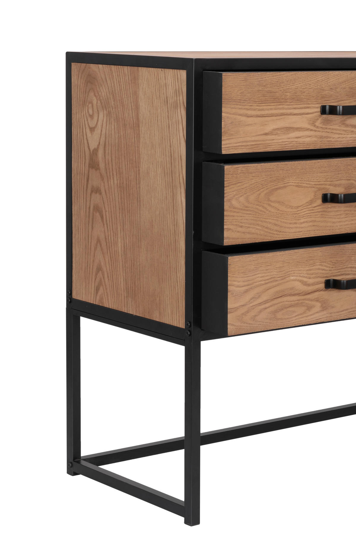 KOMMODE  in 120/80/38 cm  - Hellbraun/Schwarz, Design, Holz/Holzwerkstoff (120/80/38cm) - P & B