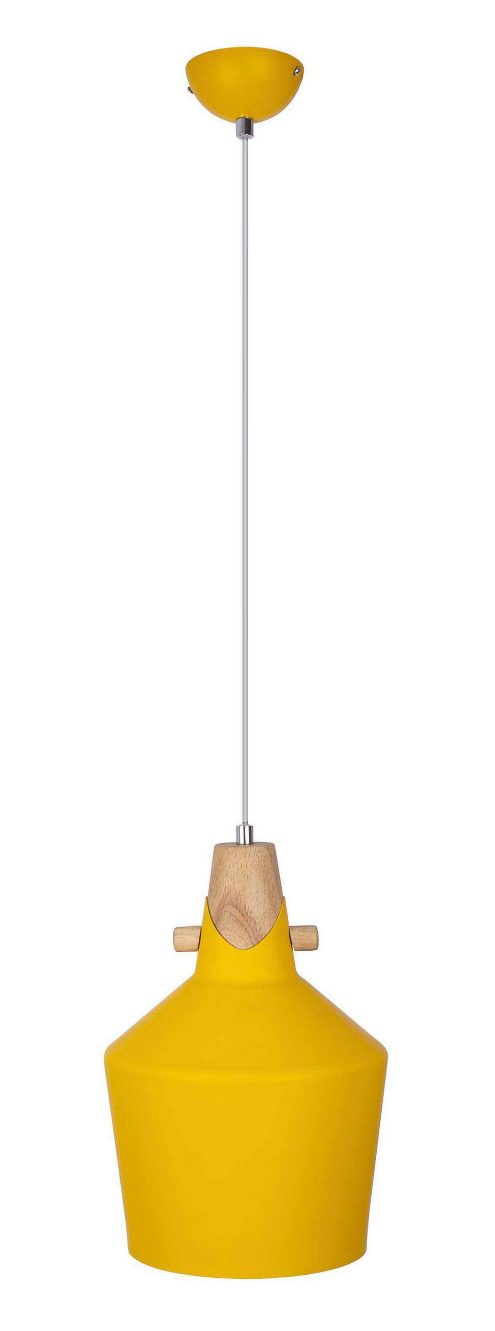 HÄNGELEUCHTE Jacoba 22/150 cm  - Gelb/Braun, Design, Metall (22/150cm) - Globo