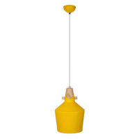 HÄNGELEUCHTE Jacoba 22/150 cm  - Gelb/Braun, Design, Metall (22/150cm) - Globo