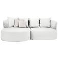 ECKSOFA in Bouclé Creme  166/235 cm  - Hellrosa/Creme, MODERN, Kunststoff/Textil (166/235cm) - Hom`in