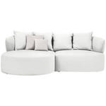 ECKSOFA in Bouclé Creme  166/235 cm  - Hellrosa/Creme, MODERN, Kunststoff/Textil (166/235cm) - Hom`in