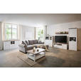 WOHNWAND  in Grau, Weiß  330/209,2/50,1 cm  - Weiß/Grau, LIFESTYLE, Glas/Holzwerkstoff (330/209,2/50,1cm) - Hom`in