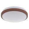 DECKENLEUCHTE 24,5/9 cm   - Weiß/Mokka, Basics, Kunststoff/Metall (24,5/9cm) - Eglo