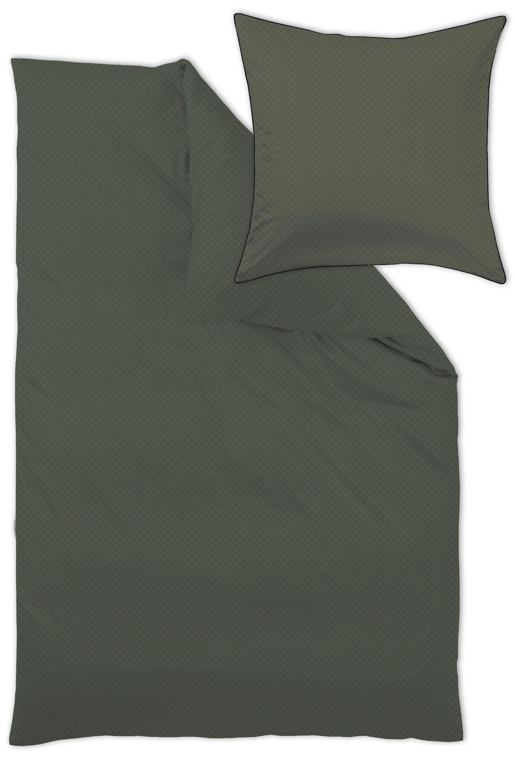 BETTWÄSCHE 135/200 cm Damast  - Olivgrün, Basics, Textil (135/200cm) - Curt Bauer