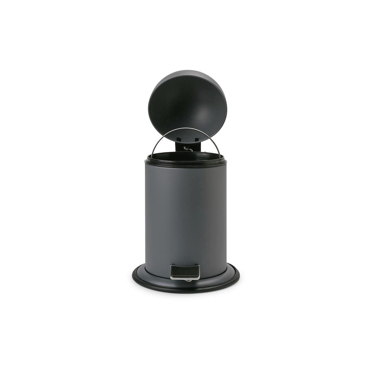 TRETEIMER Ona 3 L  - Dunkelgrau/Schwarz, Basics, Kunststoff/Metall (22/34/17cm) - Aquanova