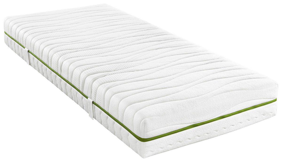 KOMFORTSCHAUMMATRATZE 90/200 cm Höhe ca. 22 cm  - Weiss, Basics, Textil (90/200cm) - Valnatura