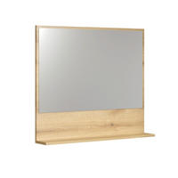 BADEZIMMERSPIEGEL 80/74/14 cm  - Eichefarben, Trend, Glas/Holzwerkstoff (80/74/14cm) - MID.YOU