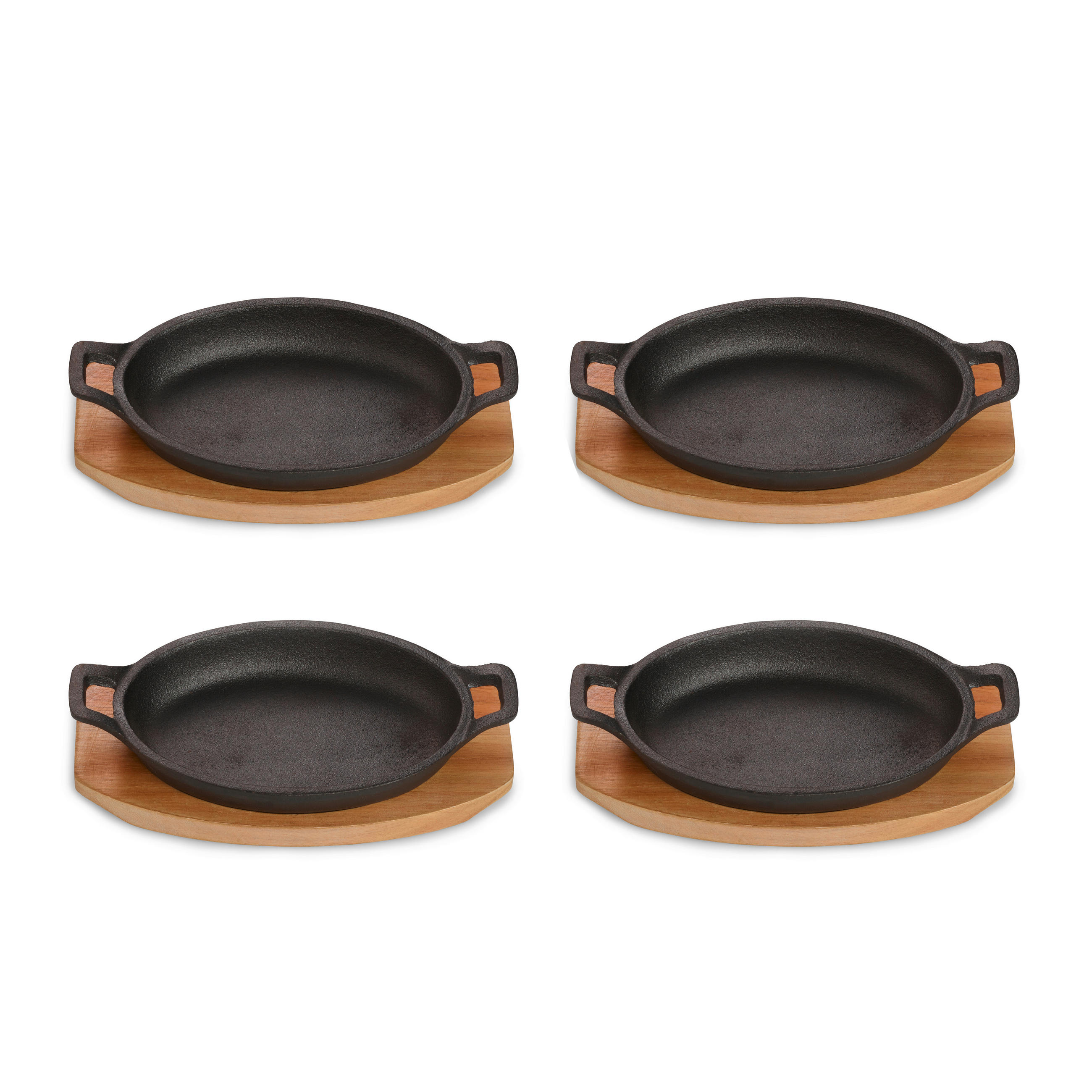 PFANNENSET Big Gusseisen 4-teilig  - Schwarz, Basics, Metall (18/12/3cm) - Echtwerk