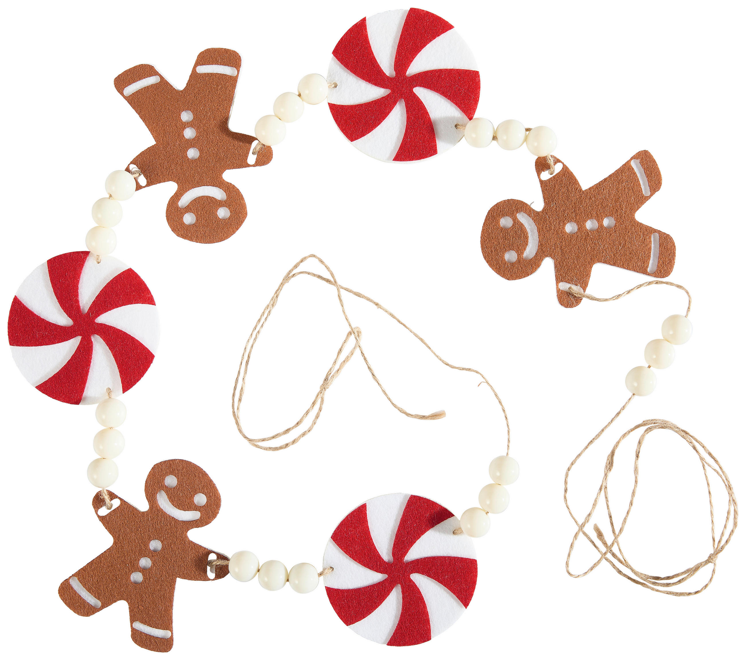 GIRLANDE  - Rot/Braun, KONVENTIONELL, Textil (10/160cm) - X-Mas