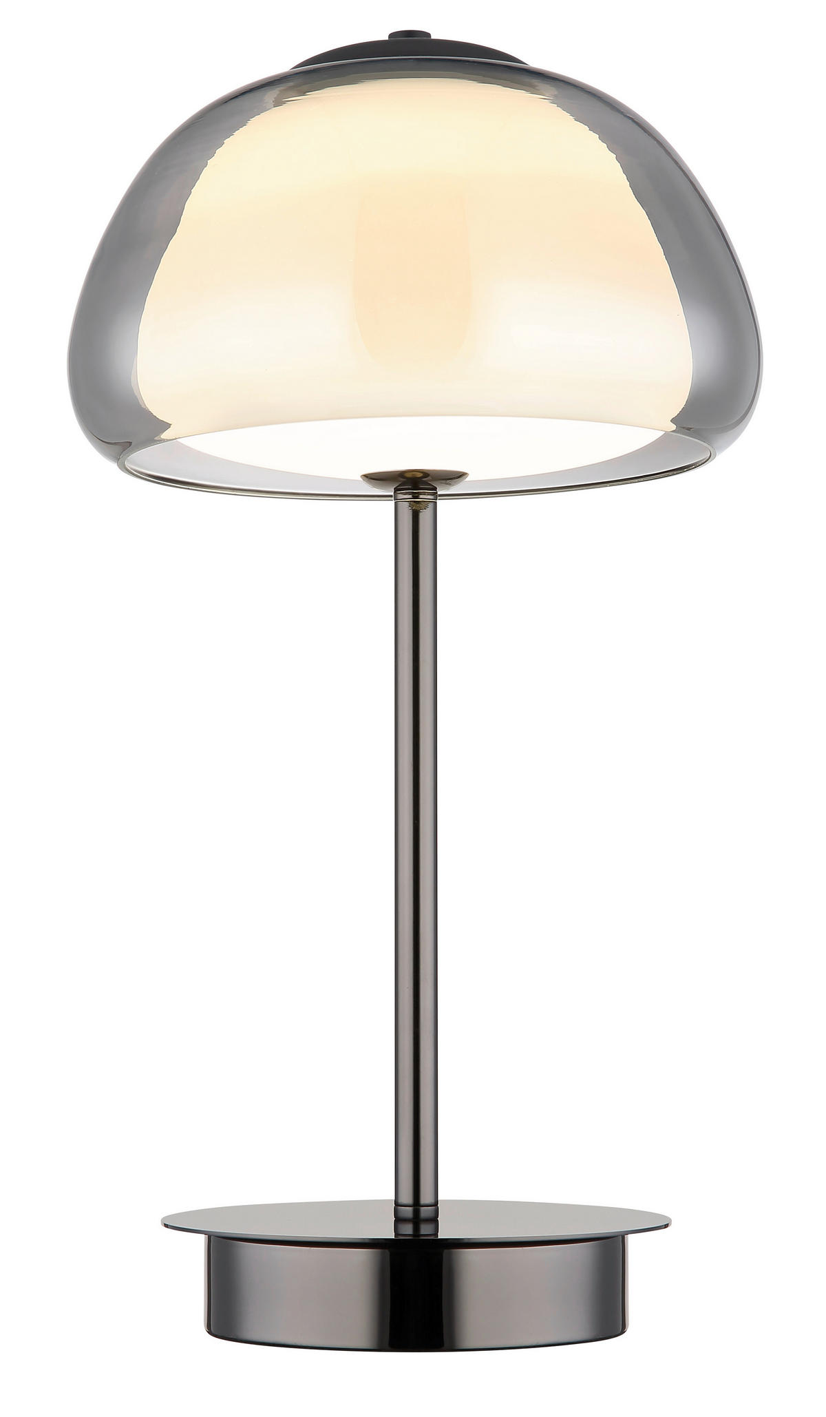 STOLNÍ LED LAMPA, dálkový ovladač, 25/46 cm  - šedá/bílá, Design, sklo (25/46cm) - Globo