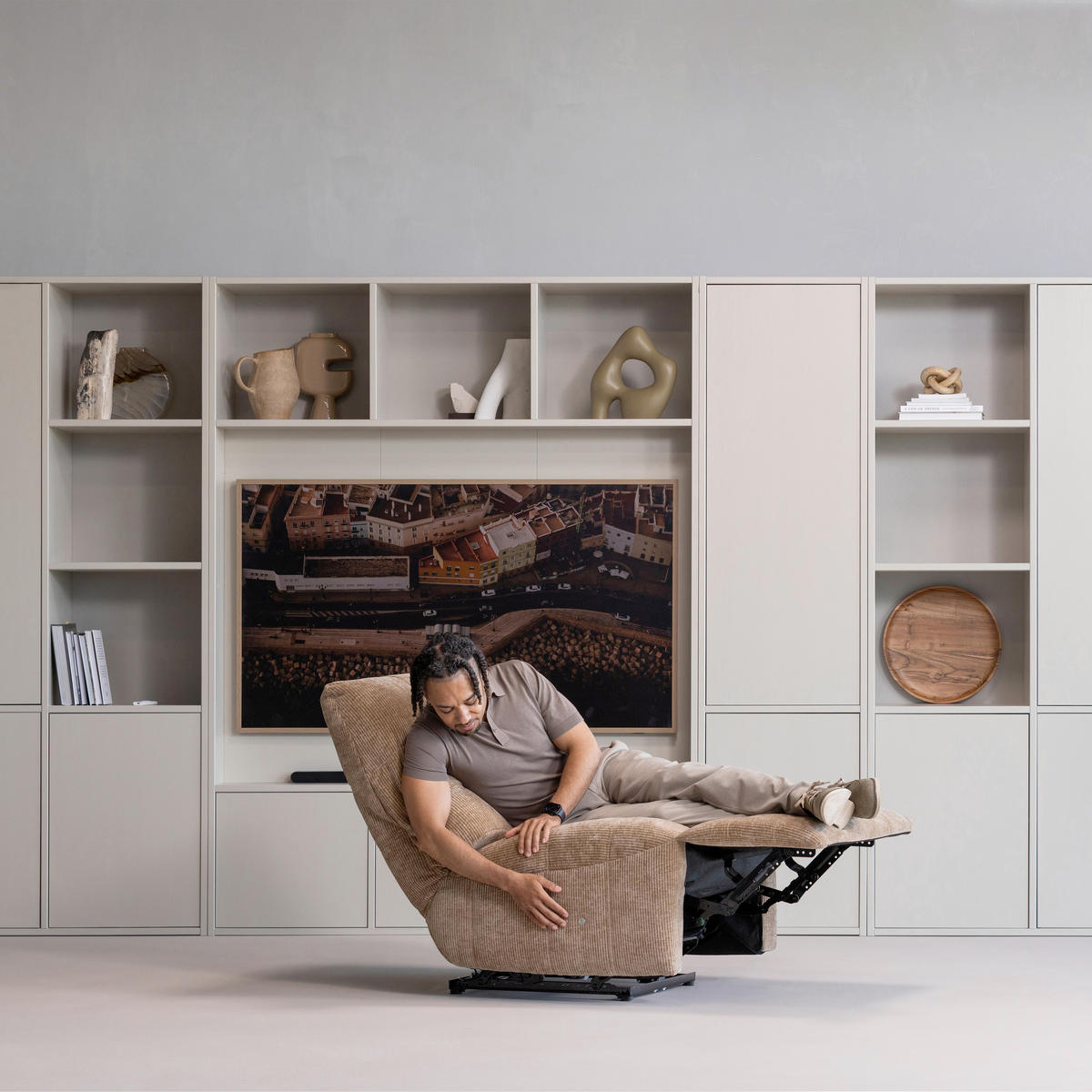 MEHRZWECKSCHRANK 55/215/40 cm  in Grau  - Grau, Design, Holz (55/215/40cm) - Livetastic