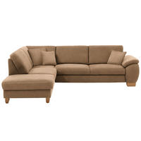 ECKSOFA  in Mikrofaser Sandfarben  236/286 cm  - Sandfarben/Wildeiche, KONVENTIONELL, Holz/Textil (236/286cm) - Voleo
