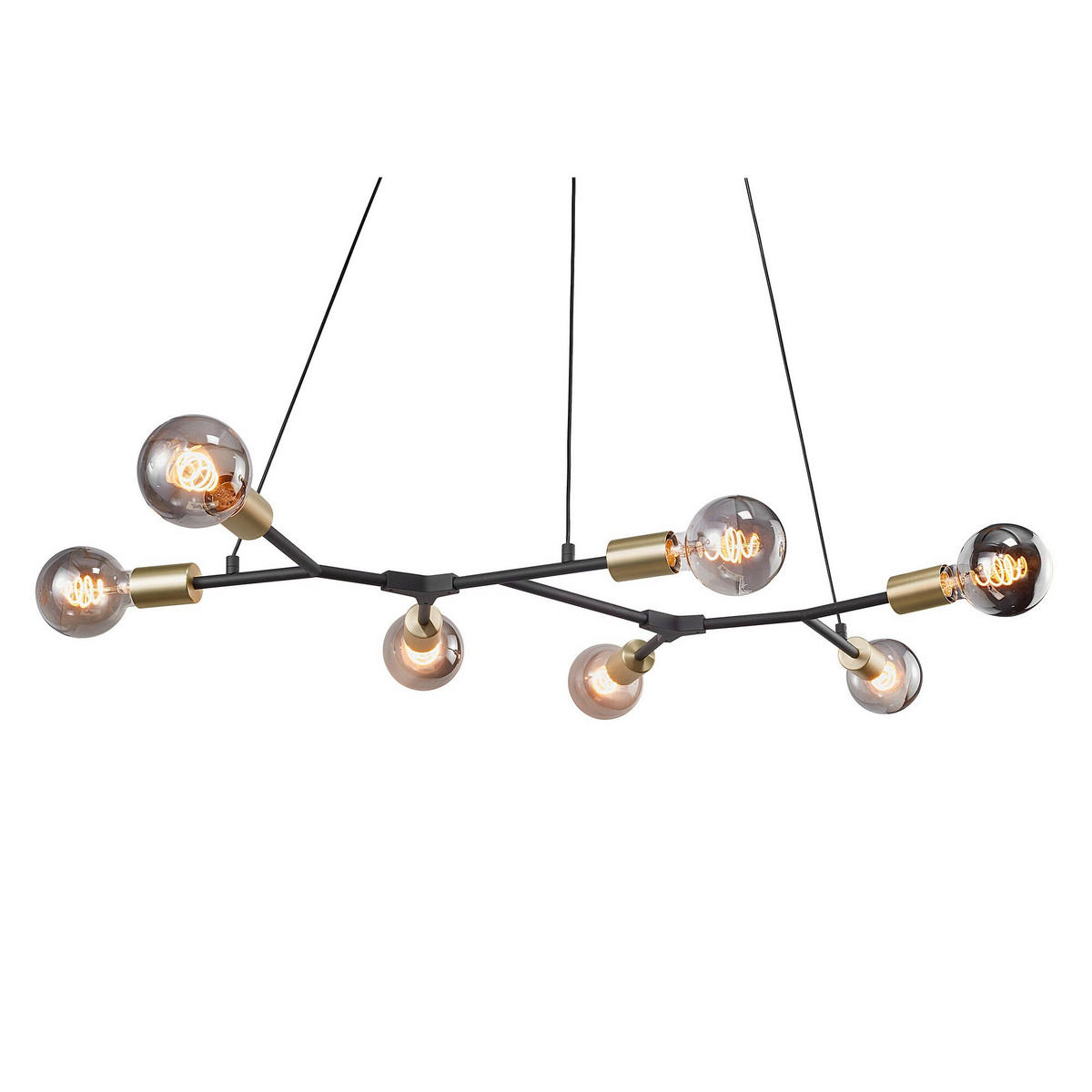 PENDELLEUCHTE Josefine 91/45/4,4 cm  - Schwarz, Design, Metall (91/45/4,4cm) - Nordlux