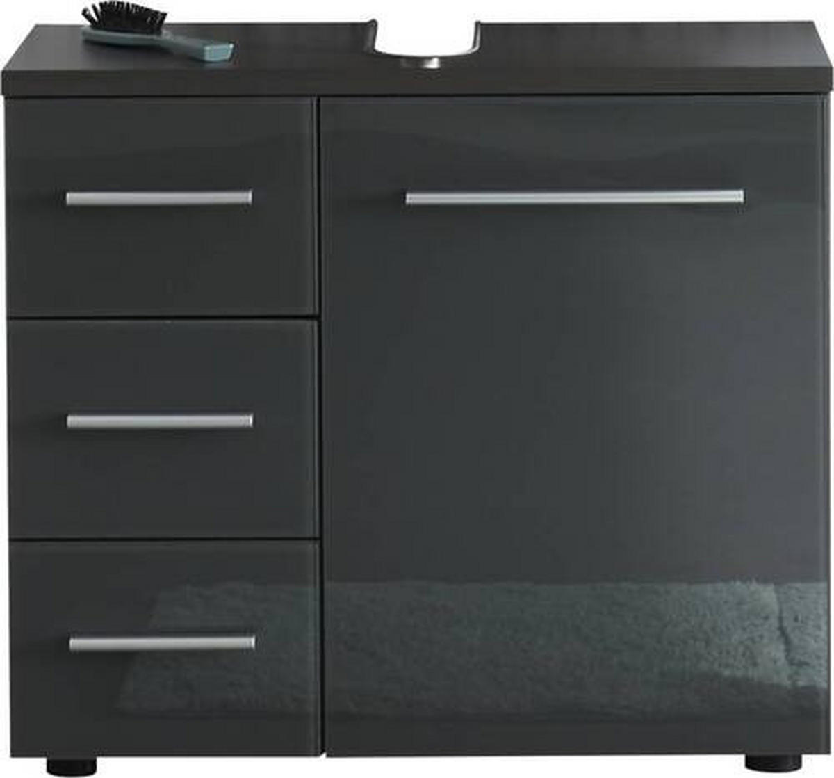 TVÄTTSTÄLLSUNDERSKÅP 69/60/32 cm  - aluminiumfärg/grå, Basics, metall/trämaterial (69/60/32cm) - Livetastic