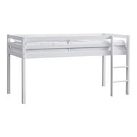 HOCHBETT 90/200 cm,  in Absturzsicherung, Rutsche, Lattenrost  - Weiß, MODERN, Holz (90/200cm) - Chameo