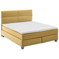BOXSPRINGBETT 180/200 cm  in Currygelb  - Currygelb/Naturfarben, MODERN, Holz/Textil (180/200cm) - Beldomo - Sleep