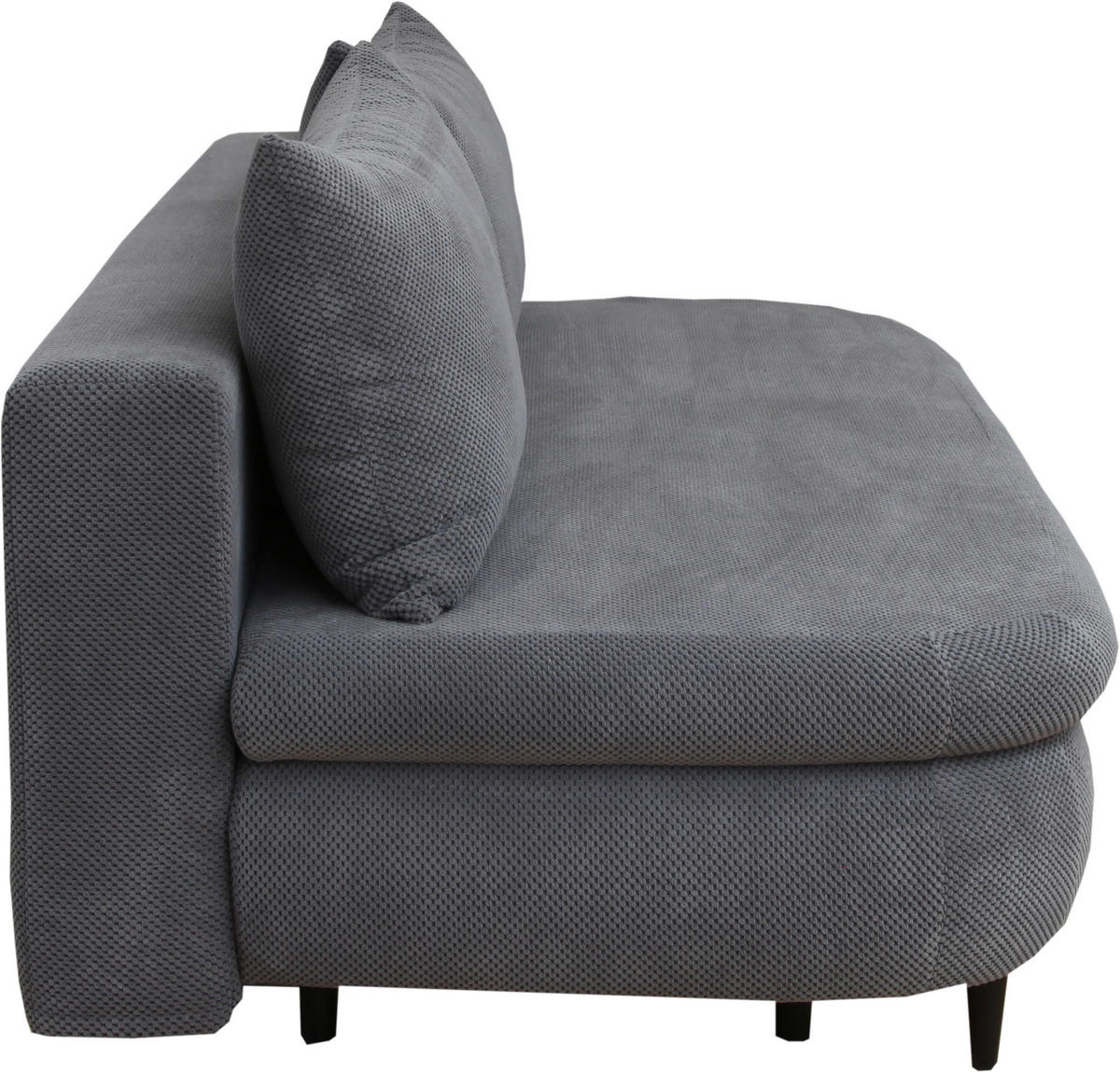 SCHLAFSOFA in Webstoff, Plüsch Grau  - Schwarz/Grau, Design, Holz/Textil (213/89/105cm) - Novel