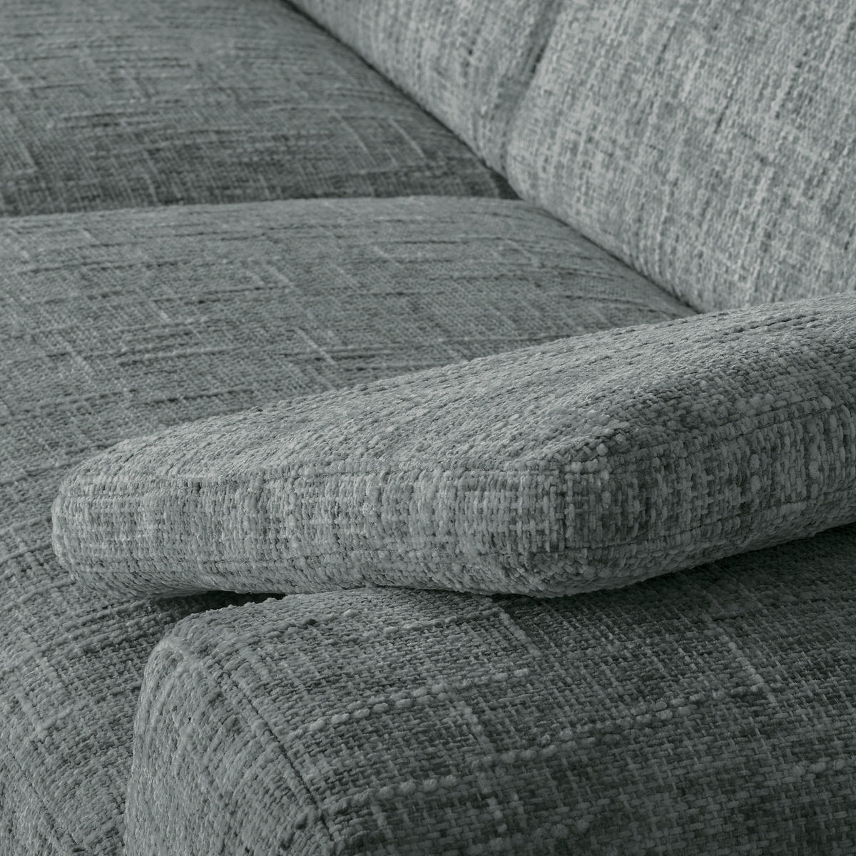 2-SITZER-SOFA Webstoff Anthrazit  - Anthrazit/Schwarz, Design, Textil/Metall (157/85/92cm) - Livetastic