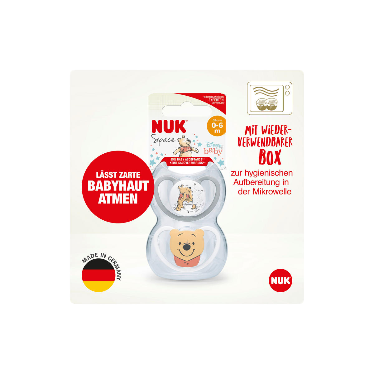 SCHNULLER 0 Monat(e)  - Multicolor, Basics, Kunststoff (5,3/6/13,5cm) - NUK