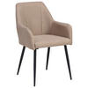 ARMLEHNSTUHL  in Eisen Webstoff  - Schwarz/Cappuccino, LIFESTYLE, Textil/Metall (56/87/60cm) - MID.YOU
