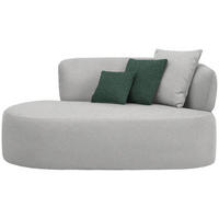 RÉCAMIERE  in Plüsch Grau, Dunkelgrün  - Dunkelgrün/Schwarz, MODERN, Kunststoff/Textil (166/86/105cm) - Hom`in