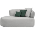 RÉCAMIERE  in Plüsch Grau, Dunkelgrün  - Dunkelgrün/Schwarz, MODERN, Kunststoff/Textil (166/86/105cm) - Hom`in