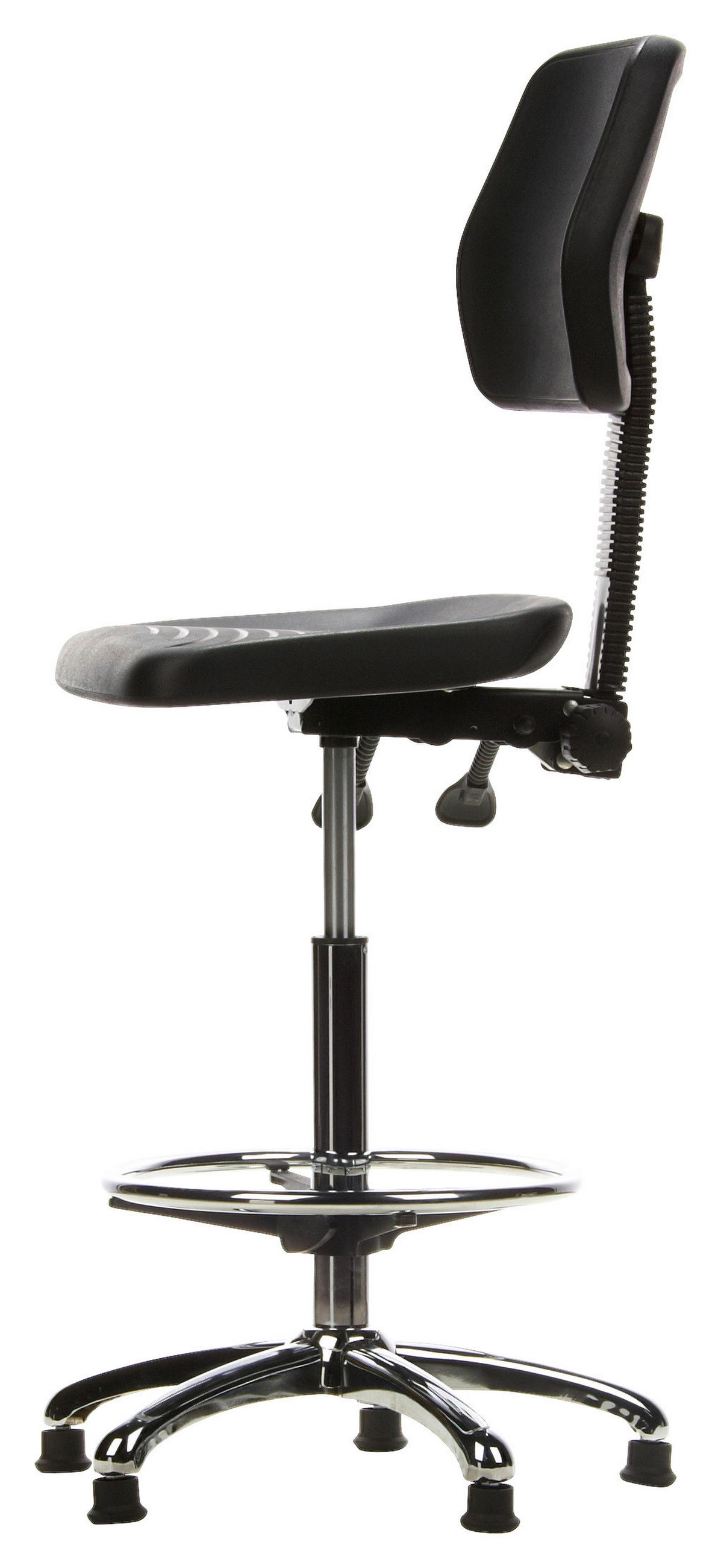 KONTORSPALL  svart, kromfärg  - kromfärg/svart, Modern, metall/plast (42/129/40cm) - MID.YOU