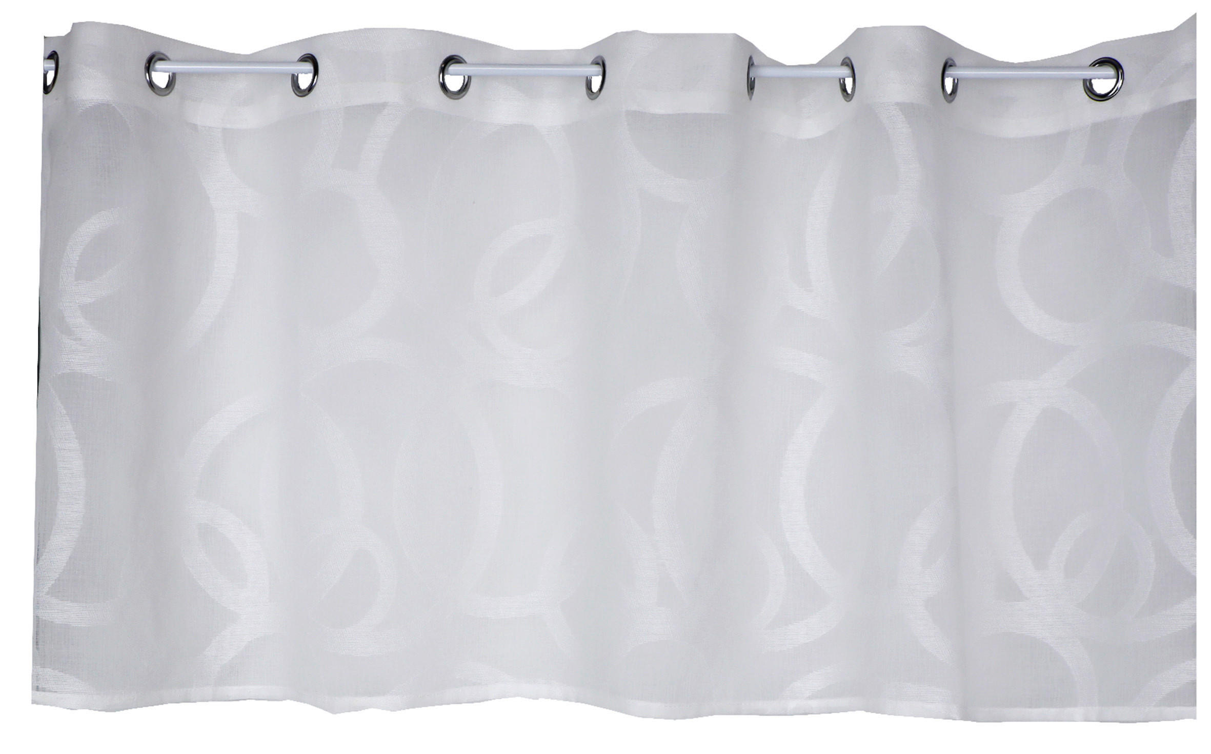 KURZGARDINE   135/50 cm   - Weiß, Basics, Textil (135/50cm)