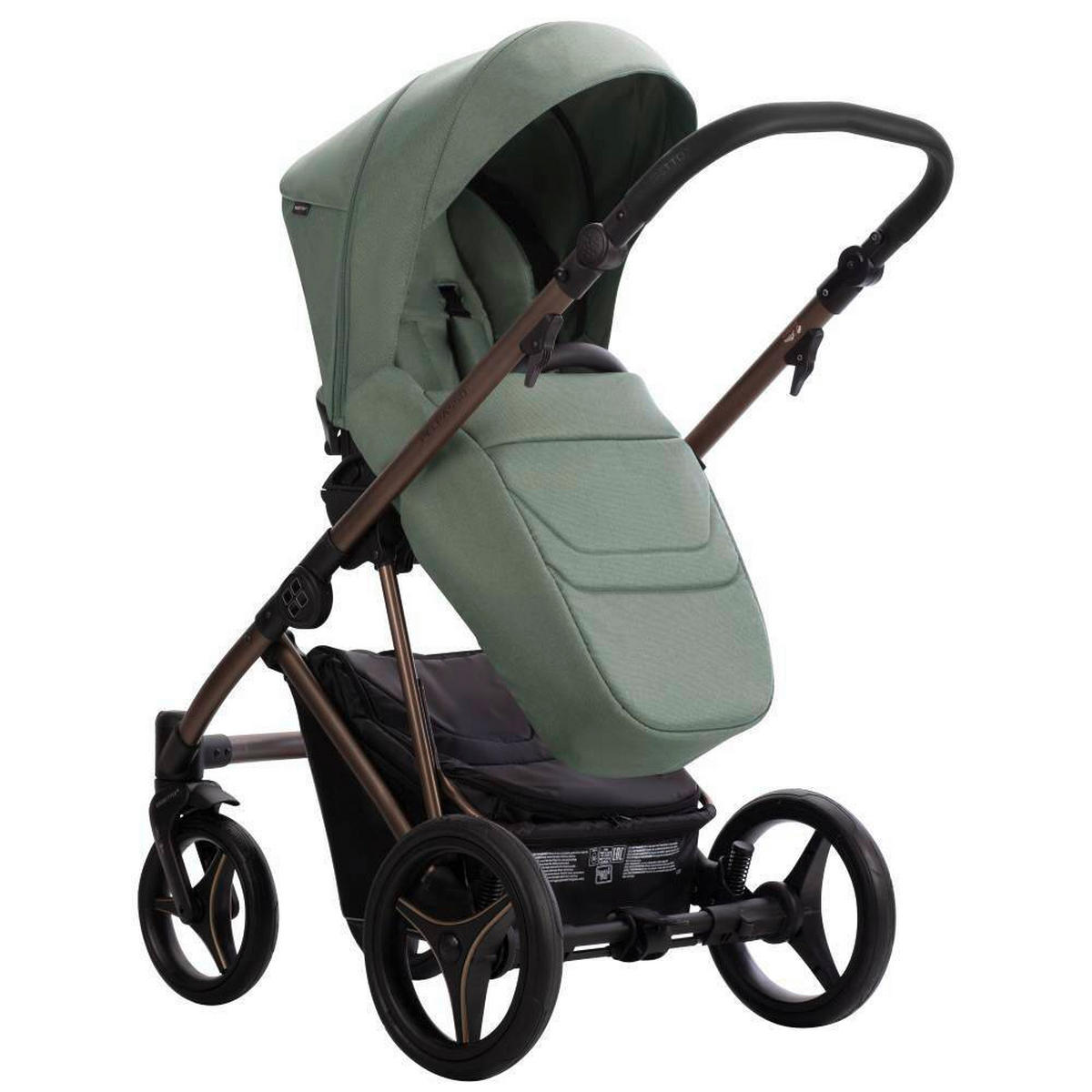 KOLICA ZA SPAVANJE   - boje kadulje/mokka, Basics, metal/tekstil (99/61/121cm) - BEBETTO