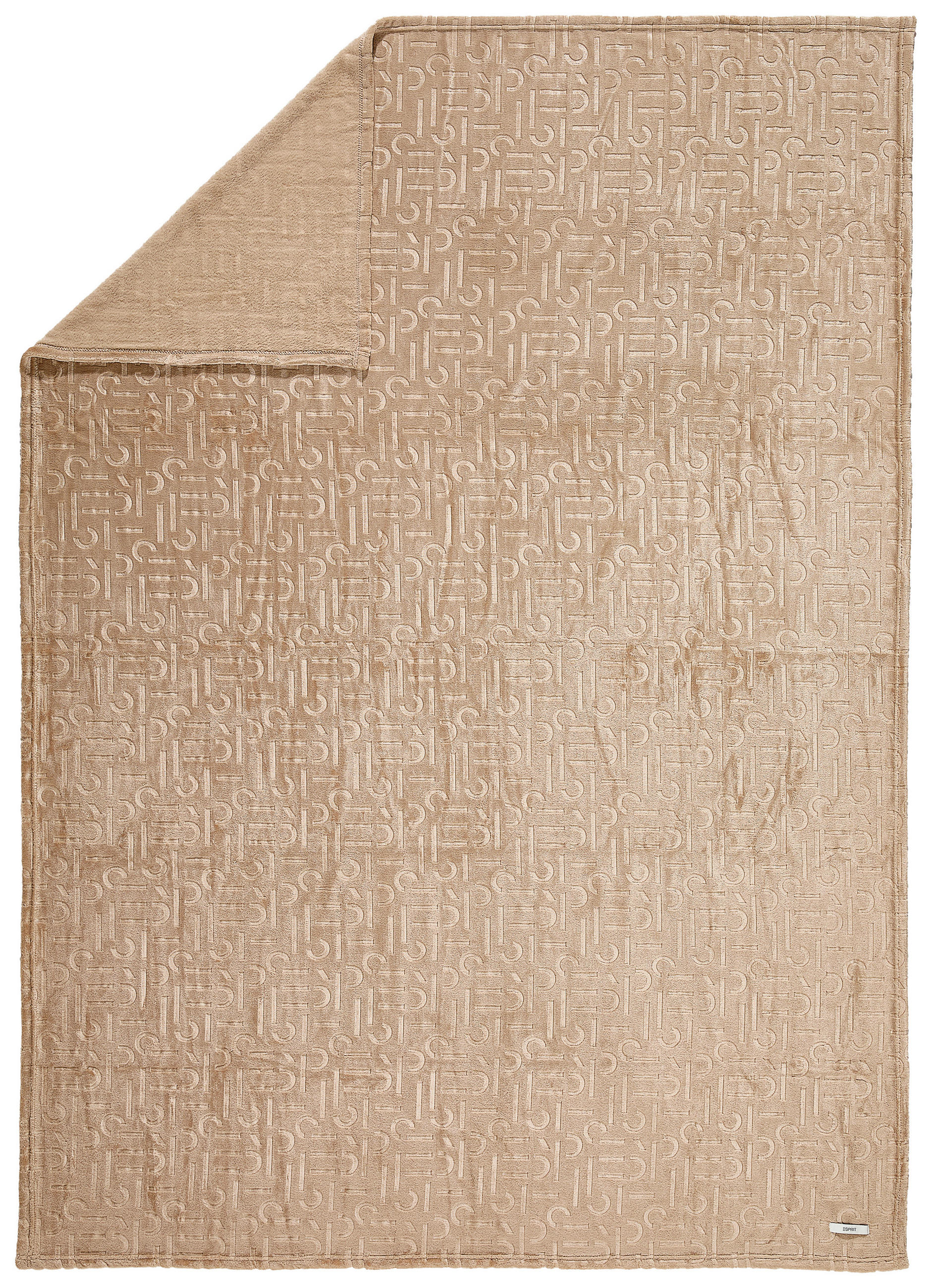 PLAID E-Scatter sand 140/190 cm  - Sandfarben/Beige, Design, Textil (140/190cm) - Esprit