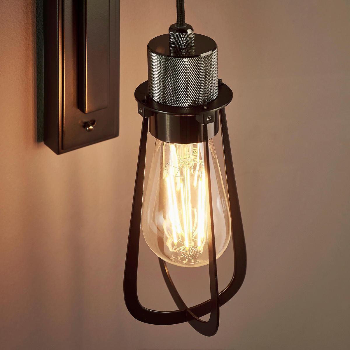 WANDLEUCHTE 10/20/38,6 cm   - Bronzefarben, KONVENTIONELL, Metall (10/20/38,6cm) - ENDON
