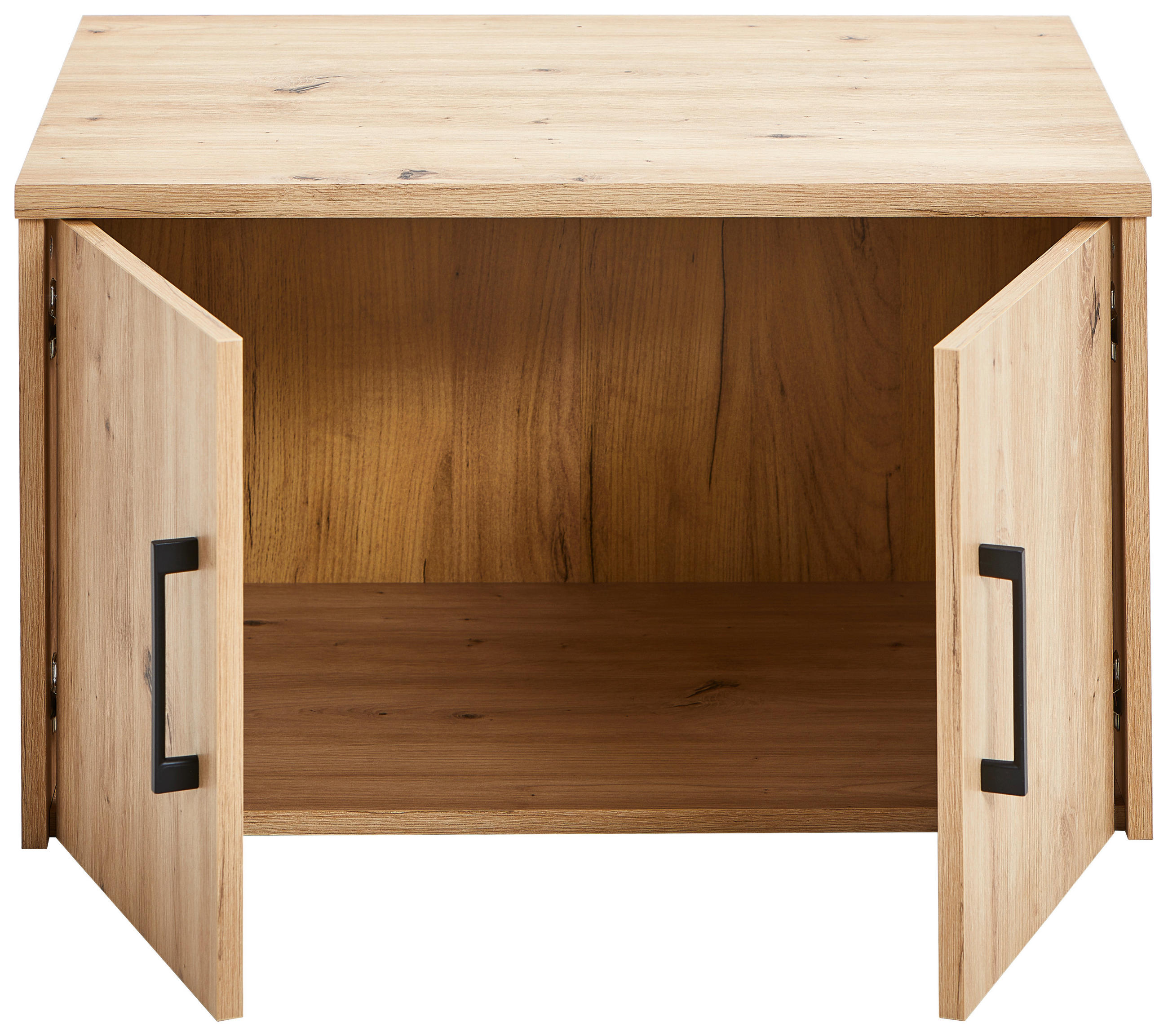 AUFSATZSCHRANK 72/43/54 cm   - Schwarz/Eiche Artisan, Basics, Holzwerkstoff/Metall (72/43/54cm) - Xora