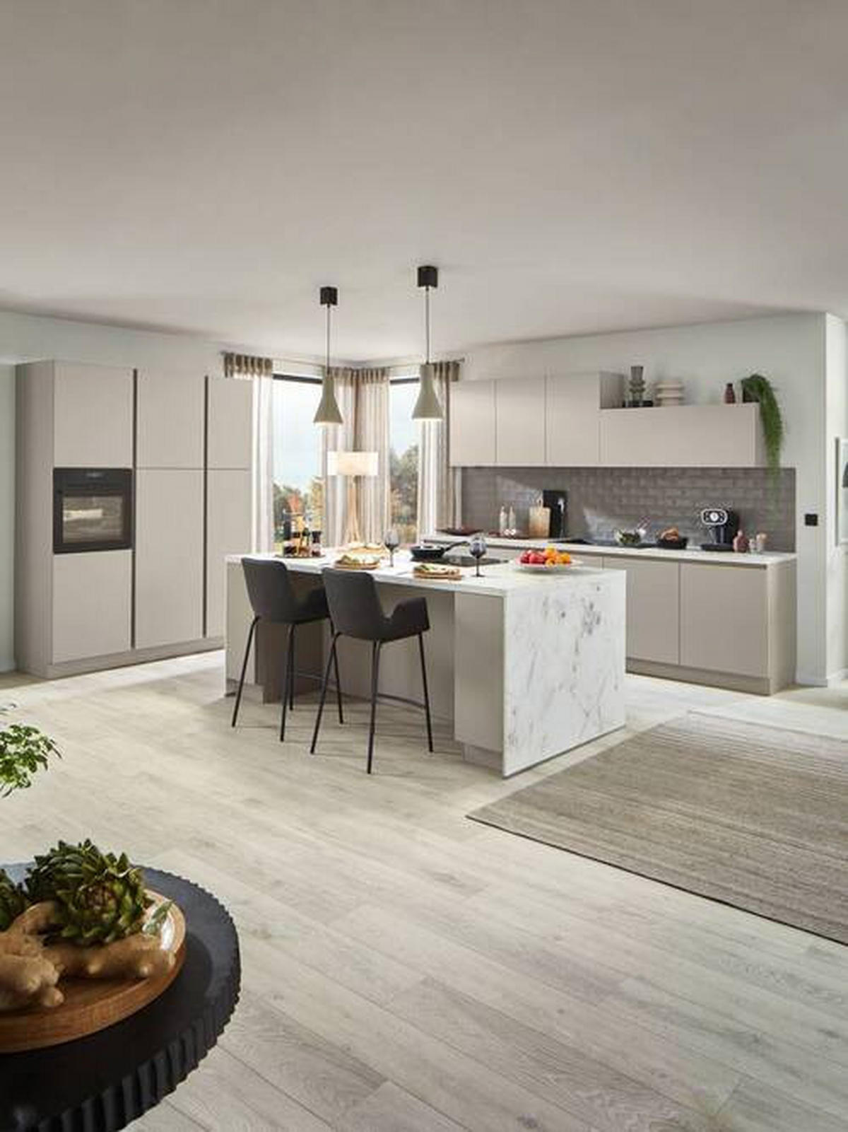 EINBAUKÜCHE   - Cappuccino, Design, Holzwerkstoff - Dieter Knoll
